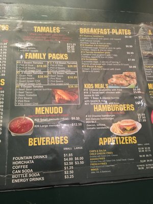 Menu photo 4 Tamales Moreno Arvada, CO