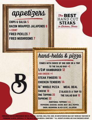 Menu photo 2 Beckton’s Chophouse and Tavern Dickens, TX