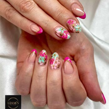 Liam's Nail Lounge - Bright spring nails with colored french tips - Nail Salons Near Me - Tucson, Arizona Liam's Nail Lounge - Bright spring nails with colored french tips - Nail Salons Near Me - Tucson, Arizona
