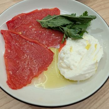 Chase Sapphire Lounge - burrata with marinated peppers and summer herbs! - Airport Lounges Near Me - East Elmhurst, New York Chase Sapphire Lounge - burrata with marinated peppers and summer herbs! - Airport Lounges Near Me - East Elmhurst, New York