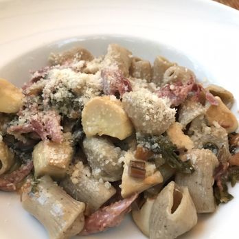 Passatempo Taverna - Rigatoni and duck and mushrooms and sautéed chard - Italian Near Me - Walla Walla, Washington