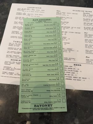 Menu photo 1 Bayonet Birmingham, AL Menu photo 1 Bayonet Birmingham, AL