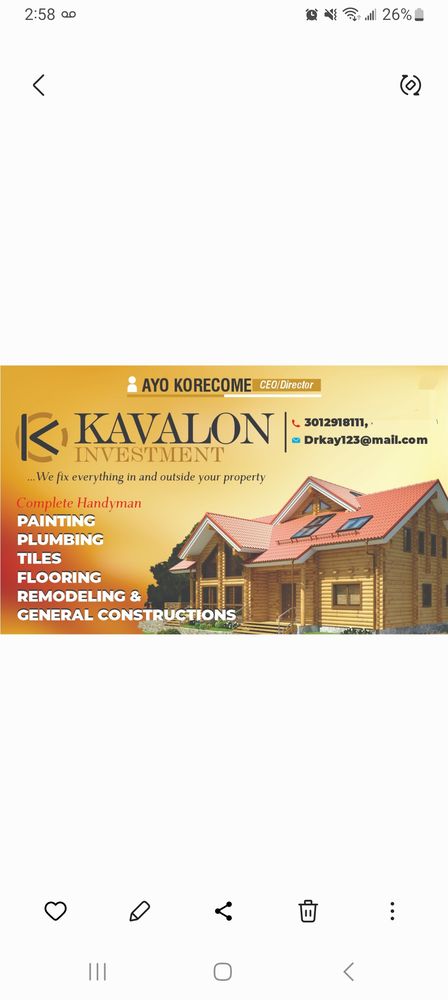 Slide of Kavalon Investment