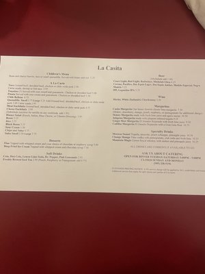 Menu photo 3 La Casita Crestline, CA