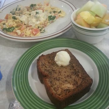 The Reyn - Veggie scramble with fruit & banana bread. Excellent - American Near Me - Pasadena, California The Reyn - Veggie scramble with fruit & banana bread. Excellent - American Near Me - Pasadena, California