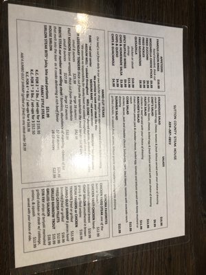 Menu photo 5 Sutton County Steak House Sonora, TX