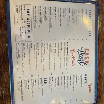 Casa Pearl - Menu - Seafood Near Me - Williamsburg, Virginia Casa Pearl - Menu - Seafood Near Me - Williamsburg, Virginia
