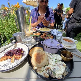 Sugar and Scribe - Protein scramble, blueberry love pancakes, eggs, potatoes - Bakeries Near Me - La Jolla, California Sugar and Scribe - Protein scramble, blueberry love pancakes, eggs, potatoes - Bakeries Near Me - La Jolla, California