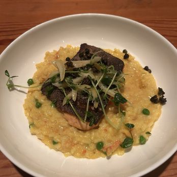 Massimo's Italian Fallsview Restaurant - Fish entrée with risotto - Italian Near Me - Niagara Falls, Ontario