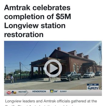 Amtrak - Longview Amtrak station may need more funding for repairs. - Trains Near Me - Longview, Texas