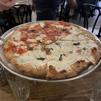 Juliana's - Half white half margherita - Pizza Near Me - Brooklyn, New York