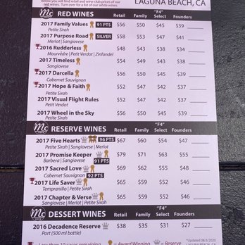 McClain Cellars - Wine Tasting Room Near Me - Laguna Beach, California