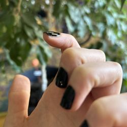 Snappy Nails & Spa - Not a great picture but the polish didn't even cover corners of my nails.