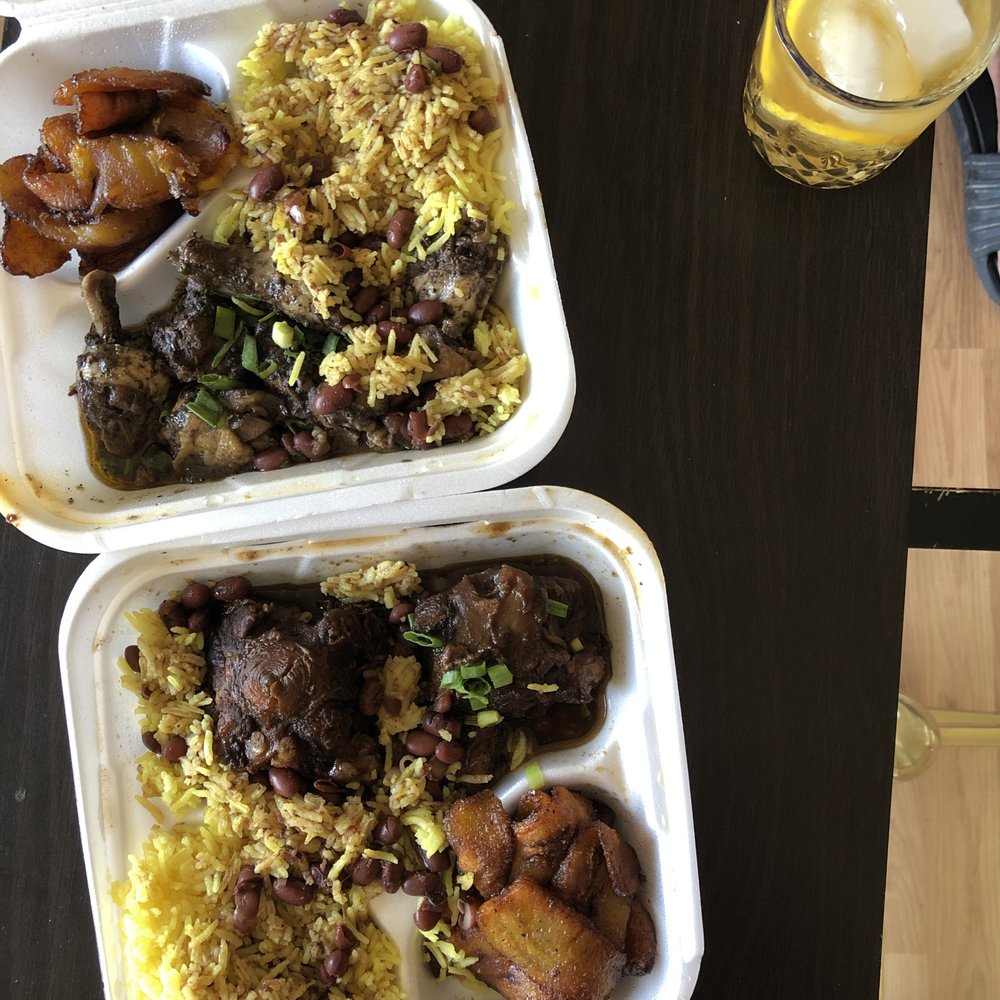 Ruthies Caribbean Kitchen - Oxtail plate with plantains and jerk wing plate with plantains to go - Caribbean Near Me - Vallejo, California
