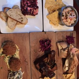 Appetizer / meaty party time with crab cakes, ribs, sandwich platter, shrimp cocktail and beet spread. Appetizer / meaty party time with crab cakes, ribs, sandwich platter, shrimp cocktail and beet spread.