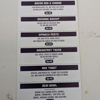 Parlor Doughnuts - Menu 8/17/24 - Donuts Near Me - Tempe, Arizona