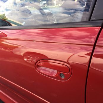 Future Car - Door that had dent that was "smoothed" out before. Now it's actually smooth & flat w/matching polish. They even wax washed my car :) - Body Shops Near Me - Orange, California