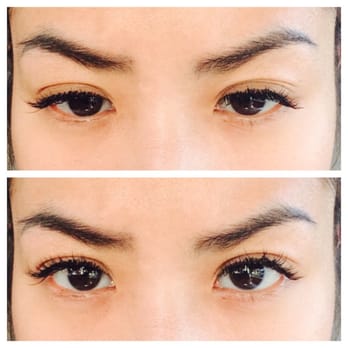 Beyond Beauty Lashes - Right after getting my 2nd refill. Looked like lumps of black glued & scattered lashes - Eyelash Service Near Me - Westminster, California