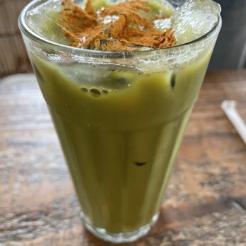 Blueys Kitchen - Iced 16oz Matcha Horchata Latte - Cafes Near Me - Santa Monica, California Blueys Kitchen - Iced 16oz Matcha Horchata Latte - Cafes Near Me - Santa Monica, California