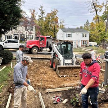 Tuck GC - Leveling the substrate and laying down the wooden concrete forms - General Contractors Near Me - Woodbridge, Virginia Tuck GC - Leveling the substrate and laying down the wooden concrete forms - General Contractors Near Me - Woodbridge, Virginia