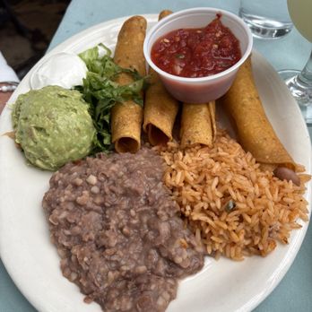 Rancho De Chimayo Restaurante - Flautas Plate (Also..ehhh). - New Mexican Cuisine Near Me - Chimayo, New Mexico
