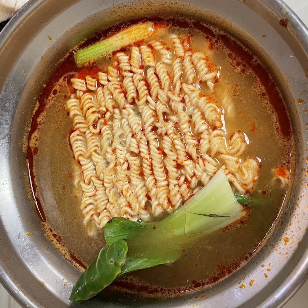 Yummy Hot Pot - Instant noodles & baby bok choy - Hot Pot Near Me - Denver, Colorado Yummy Hot Pot - Instant noodles & baby bok choy - Hot Pot Near Me - Denver, Colorado