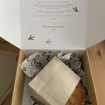 Birdbox - Chicken sandwich packaging - Chicken Shop Near Me - New York, New York