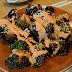 Tealside Diner - Premium side, crispy Brussels sprouts w aioli and parmesan