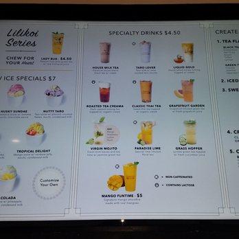 Teaspoon - Menu 9/28/2017 - Bubble Tea Near Me - Redwood City, California Teaspoon - Menu 9/28/2017 - Bubble Tea Near Me - Redwood City, California