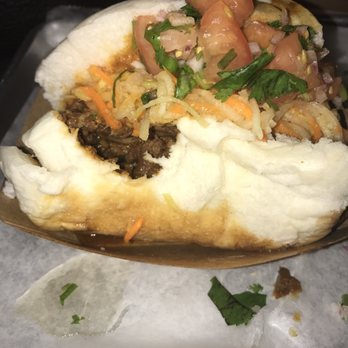 Ekiben - The Big Kim on a bun. The bun gets soggy but it's fine for my preference - Asian Fusion Near Me - Baltimore, Maryland