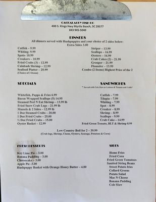 Menu photo 5 Cackalacky Fish Myrtle Beach, SC Menu photo 5 Cackalacky Fish Myrtle Beach, SC