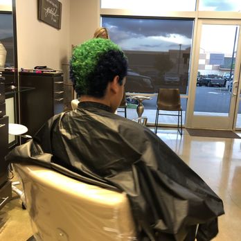 Color Box By Bombshell Studio - Back of my son's hair (blue and green) by Ian - Hair Stylists Near Me - Kapolei, Hawaii Color Box By Bombshell Studio - Back of my son's hair (blue and green) by Ian - Hair Stylists Near Me - Kapolei, Hawaii