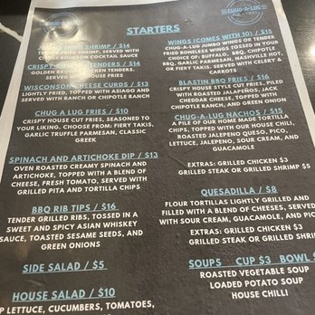 Chug A Lug - Menu - Sports Bars Near Me - Glenwood, Illinois