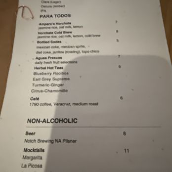 Amparo Fondita - Dinner drink menu at Brunch. - Mexican Near Me - Washington, DC, District of Columbia Amparo Fondita - Dinner drink menu at Brunch. - Mexican Near Me - Washington, DC, District of Columbia