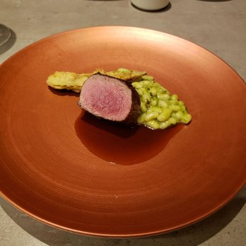 Clarity - Ostrich filet with fried okra - New American Near Me - Vienna, Virginia Clarity - Ostrich filet with fried okra - New American Near Me - Vienna, Virginia
