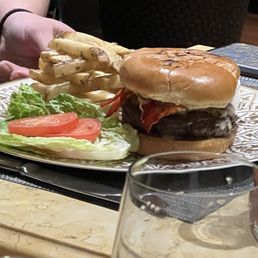 The South's Grand burger comes with lobster The South's Grand burger comes with lobster