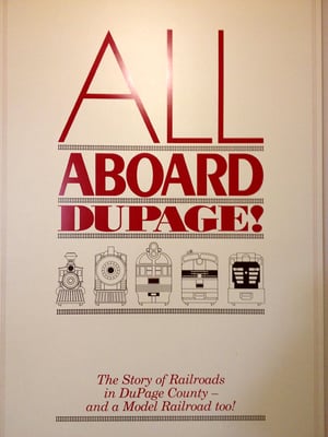 Photo of DuPage County Historical Museum - Wheaton, IL, US. Sign for the model trains