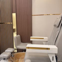 Side view of pedicure seats