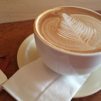Fioza - Thick layer of the foam on top. Never tasted a latte this delicate and soft in my life! - Coffee & Tea Near Me - Houston, Texas