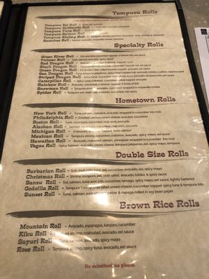 Menu photo 5 Sansu East Lansing, MI