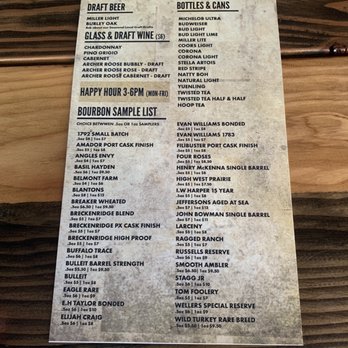 Beach Barrels - Drink Menu side 2 - Sports Bars Near Me - Ocean City, Maryland