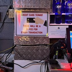 Ziggis Cocktail Lounge - At the moment, if using card 1$ charge...