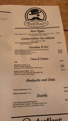 Menu photo 7 Pretentious Beer Co Knoxville, TN