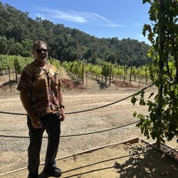 Me in the vineyard booth. Me in the vineyard booth.