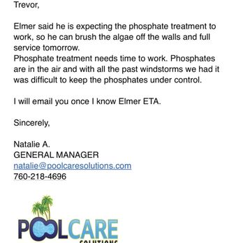 Pool Care Solutions - Email from manager - Pool Cleaners Near Me - Palm Springs, California Pool Care Solutions - Email from manager - Pool Cleaners Near Me - Palm Springs, California