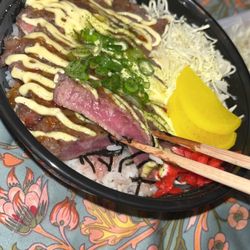 Yoka Yoka Japanese Cuisine - Rib Beef Ribeye Steak Bowl (I like it rare!)