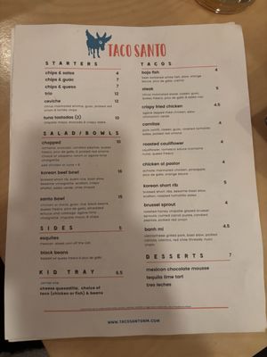 Menu photo 3 Taco Santo Albuquerque, NM