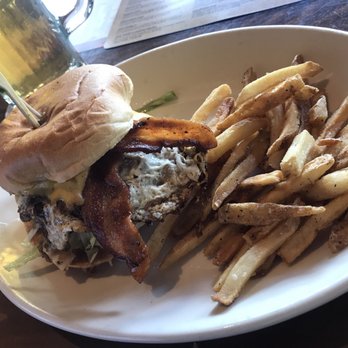 Twin Peaks - Hangover Burger with fries - Sports Bars Near Me - Orlando, Florida Twin Peaks - Hangover Burger with fries - Sports Bars Near Me - Orlando, Florida