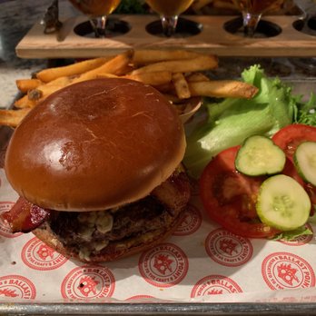 Ballast Point - Smokey Bleu Burger with Fries - Brewpubs Near Me - Anaheim, California Ballast Point - Smokey Bleu Burger with Fries - Brewpubs Near Me - Anaheim, California