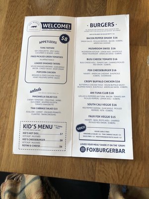 Menu photo 3 Fox Burger Edmonton, AB Menu photo 3 Fox Burger Edmonton, AB